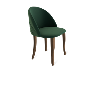 Обеденный стул SHT-ST35-2 / SHT-S122 (лиственно-зеленый/темный орех/черный муар) в Челябинске