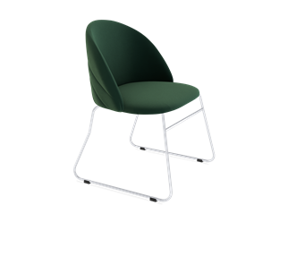 Обеденный стул SHT-ST35-2 / SHT-S167 (лиственно-зеленый/хром лак) в Челябинске