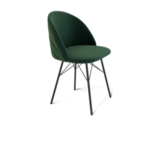 Обеденный стул SHT-ST35-2 / SHT-S64 (лиственно-зеленый/черный муар) в Челябинске