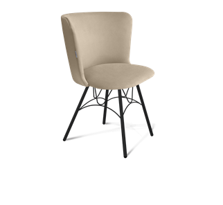 Обеденный стул SHT-ST36 / SHT-S100 (ванильный крем/черный муар) в Копейске