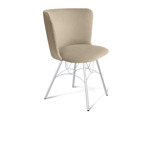 Обеденный стул SHT-ST36 / SHT-S100 (ванильный крем/хром лак) в Копейске
