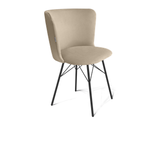 Обеденный стул SHT-ST36 / SHT-S64 (ванильный крем/черный муар) в Копейске