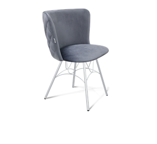 Обеденный стул SHT-ST36-3 / SHT-S100 (нейтральный серый/хром лак) в Миассе
