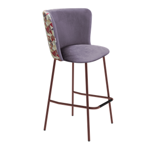 Барный стул SHT-ST36-4 / SHT-S29P (сумеречная орхидея/медный металлик) в Миассе