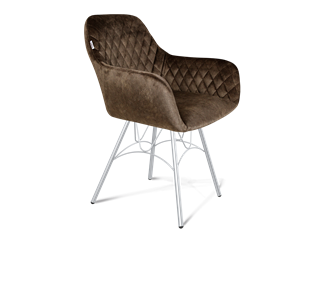 Обеденный стул SHT-ST38 / SHT-S100 (кофейный трюфель/хром лак) в Миассе