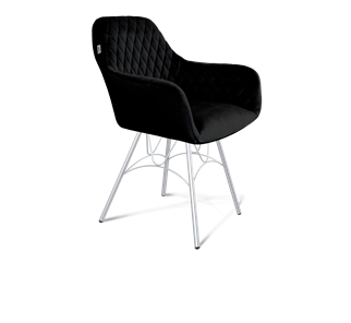 Обеденный стул SHT-ST38 / SHT-S100 (ночное затмение/хром лак) в Миассе