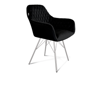 Обеденный стул SHT-ST38 / SHT-S37 (ночное затмение/хром лак) в Миассе