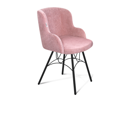 Обеденный стул SHT-ST39 / SHT-S100 (пыльная роза/черный муар) в Миассе - изображение
