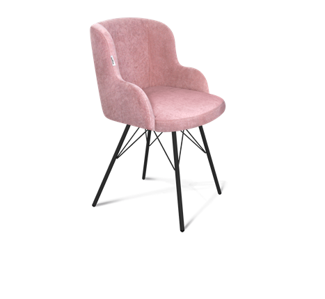Обеденный стул SHT-ST39 / SHT-S37 (пыльная роза/черный муар) в Миассе - изображение