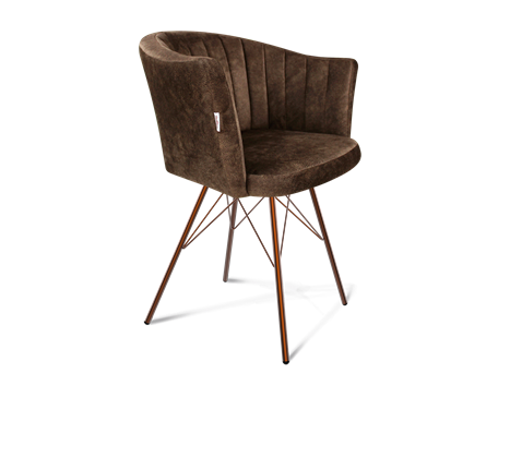 Обеденный стул SHT-ST42-1 / SHT-S37 (кофейный трюфель/медный металлик) в Челябинске - изображение