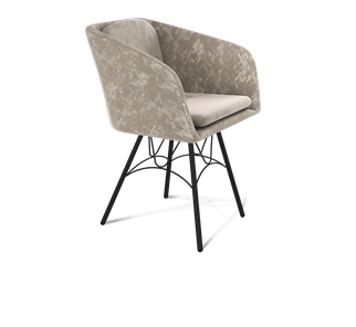 Обеденный стул SHT-ST43-1/ SHT-S100 (карамельный латте/черный муар) в Миассе