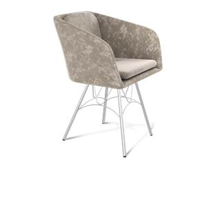 Обеденный стул SHT-ST43-1/ SHT-S100 (карамельный латте/хром лак) в Миассе