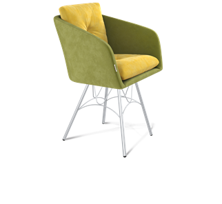 Обеденный стул SHT-ST43-2 / SHT-S100 (фисташковый десерт/хром лак) в Миассе