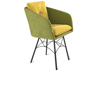 Обеденный стул SHT-ST43-2 / SHT-S107 (фисташковый десерт/черный муар) в Миассе