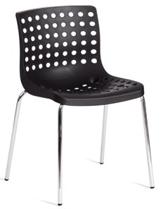 Обеденный стул SKALBERG (mod. C-084-A) 46х56х79 Black (черный) / Chrome (хром) арт.19258 в Челябинске