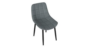 Обеденный стул Boston (Черный муар/Велюр V003 темно-серый) в Магнитогорске
