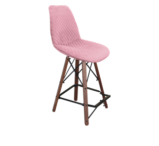 Полубарный стул SHT-ST29-С22 / SHT-S80-1 (розовый зефир/темный орех/черный) в Челябинске