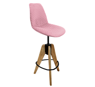 Полубарный стул SHT-ST29-С22 / SHT-S92 (розовый зефир/браш.коричневый/черный муар) в Челябинске