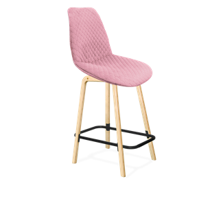 Полубарный стул SHT-ST29-С22 / SHT-S94-1 (розовый зефир/прозрачный лак/черный муар) в Миассе