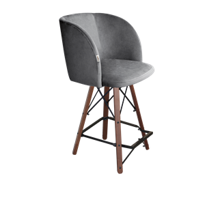 Полубарный стул SHT-ST33 / SHT-S80-1 (угольно-серый/темный орех/черный) в Челябинске