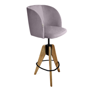 Полубарный стул SHT-ST33 / SHT-S92 (сиреневая орхидея/браш.коричневый/черный муар) в Челябинске