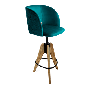 Полубарный стул SHT-ST33-1 / SHT-S92 (альпийский бирюзовый/браш.коричневый/черный муар) в Челябинске