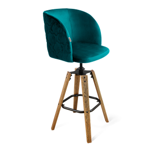 Полубарный стул SHT-ST33-1 / SHT-S93 (альпийский бирюзовый/браш.коричневый/черный муар) в Челябинске - предосмотр