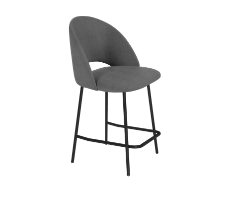 Полубарный стул SHT-ST34 / SHT-S29P-1 (платиново-серый/черный муар) в Челябинске - изображение