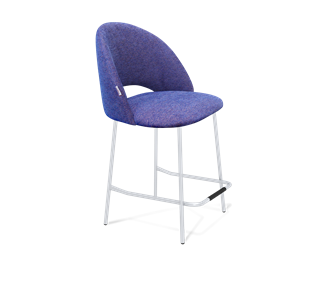 Полубарный стул SHT-ST34 / SHT-S29P-1 (синий мираж/хром лак) в Миассе