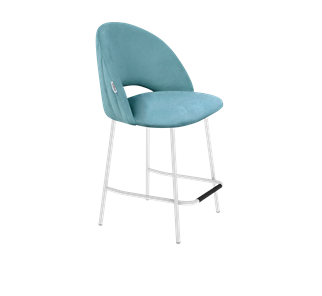 Полубарный стул SHT-ST34-1 / SHT-S29P-1 (голубая пастель/белый муар) в Миассе