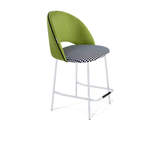 Полубарный стул SHT-ST34-3 / SHT-S29P-1 (оливковый/гусиная лапка/хром лак) в Копейске