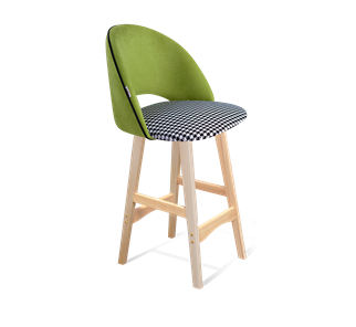 Полубарный стул SHT-ST34-3 / SHT-S65-1 (оливковый/гусиная лапка/прозрачный лак) в Копейске