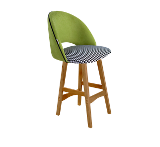 Полубарный стул SHT-ST34-3 / SHT-S65-1 (оливковый/гусиная лапка/светлый орех) в Копейске