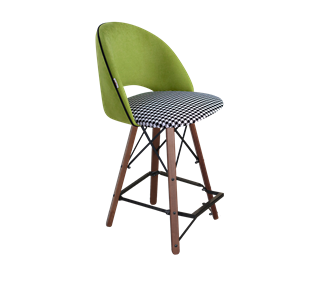 Полубарный стул SHT-ST34-3 / SHT-S80-1 (оливковый/гусиная лапка/темный орех/черный) в Челябинске