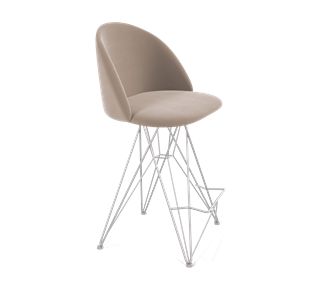 Полубарный стул SHT-ST35 / SHT-S66-1 (латте/хром лак) в Миассе