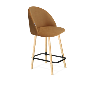 Полубарный стул SHT-ST35 / SHT-S94-1 (горчичный/прозрачный лак/черный муар) в Миассе