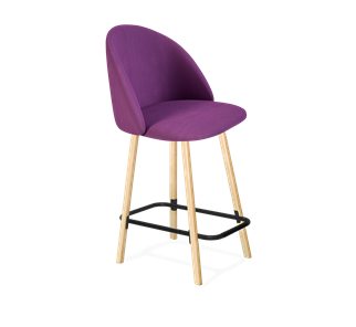 Полубарный стул SHT-ST35 / SHT-S94-1 (ягодное варенье/прозрачный лак/черный муар) в Миассе