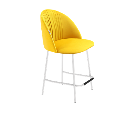 Полубарный стул SHT-ST35-1 / SHT-S29P-1 (имперский жёлтый/белый муар) в Челябинске - изображение