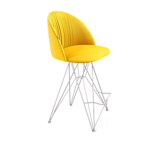 Полубарный стул SHT-ST35-1 / SHT-S66-1 (имперский жёлтый/хром лак) в Челябинске