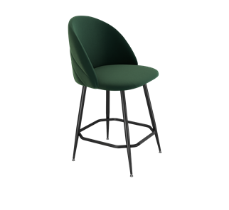Полубарный стул SHT-ST35-2 / SHT-S148-1 (лиственно-зеленый/черный муар) в Челябинске