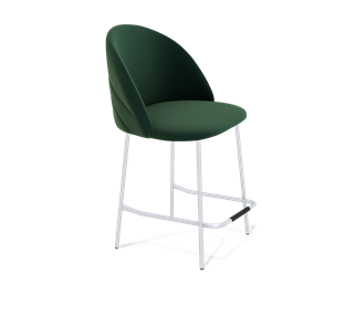 Полубарный стул SHT-ST35-2 / SHT-S29P-1 (лиственно-зеленый/хром лак) в Челябинске