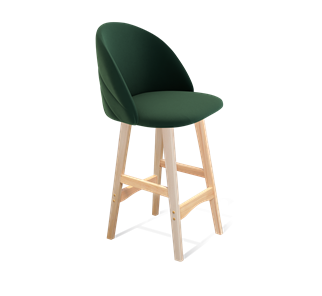 Полубарный стул SHT-ST35-2 / SHT-S65-1 (лиственно-зеленый/прозрачный лак) в Миассе