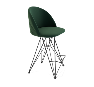 Полубарный стул SHT-ST35-2 / SHT-S66-1 (лиственно-зеленый/черный муар) в Челябинске