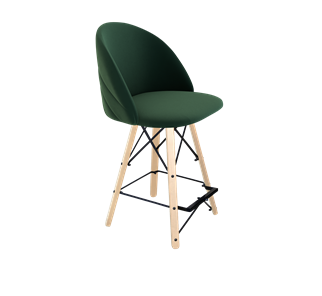 Полубарный стул SHT-ST35-2 / SHT-S80-1 (лиственно-зеленый/прозрачный лак/черный) в Челябинске