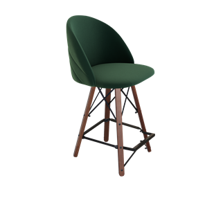 Полубарный стул SHT-ST35-2 / SHT-S80-1 (лиственно-зеленый/темный орех/черный) в Челябинске