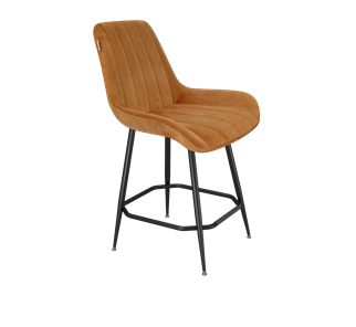 Полубарный стул SHT-ST37 / SHT-S148-1 (горчичный/черный муар) в Миассе