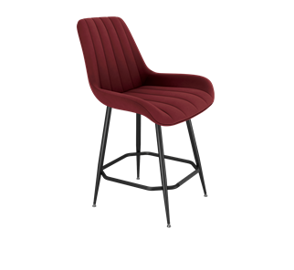 Полубарный стул SHT-ST37 / SHT-S148-1 (рубиновое вино/черный муар) в Магнитогорске