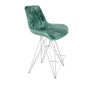 Полубарный стул SHT-ST37 / SHT-S66-1 (зеленый чай/хром лак) в Миассе