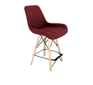 Полубарный стул SHT-ST37 / SHT-S80-1 (рубиновое вино/прозрачный лак/черный) в Магнитогорске