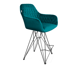 Полубарный стул SHT-ST38 / SHT-S66-1 (альпийский бирюзовый/черный муар) в Миассе